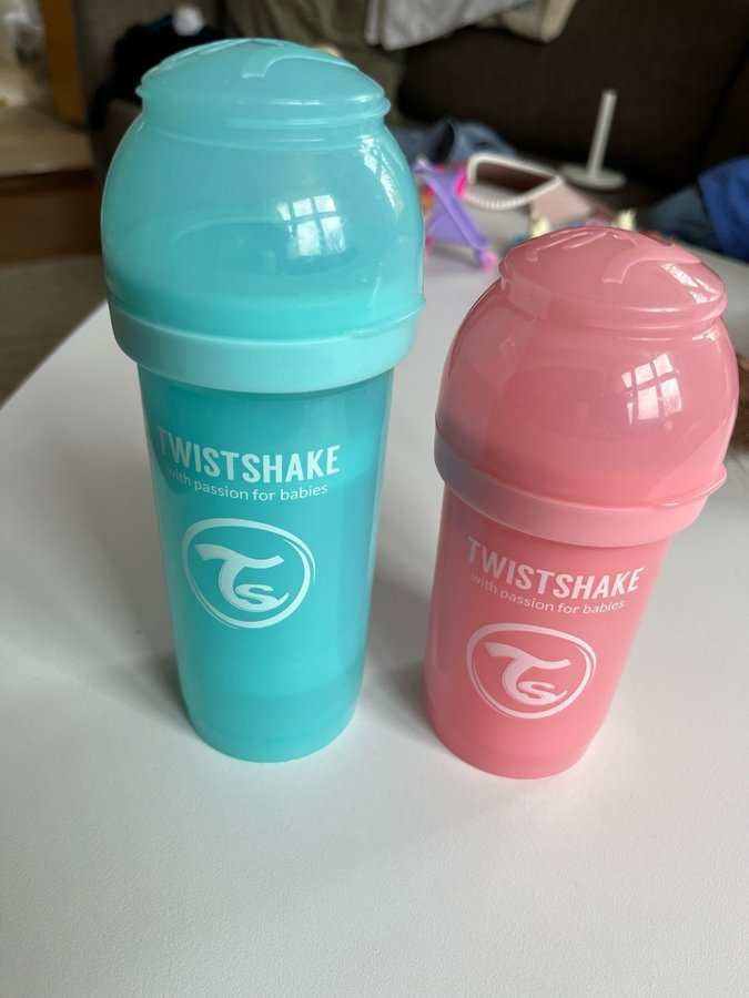 Twistshake nappflaskor anti-colic, 2 st, sparsamt använda