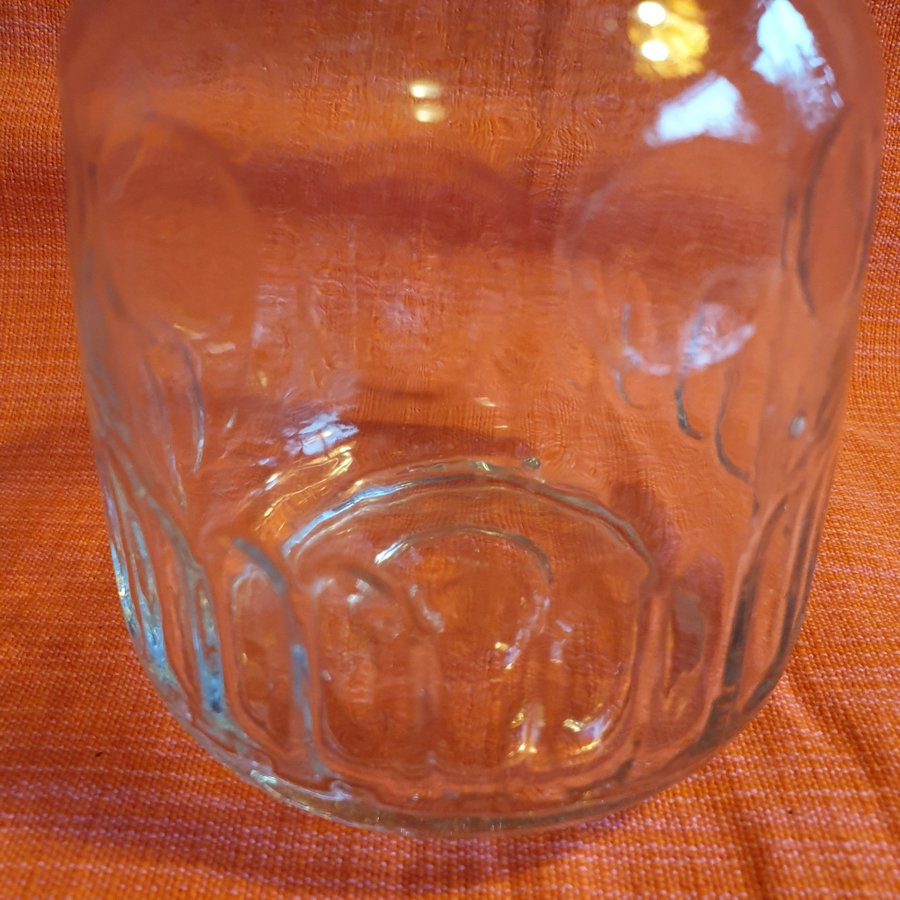 KARAFF EDA GLASBRUK HÖJD 18 CM KLARGLAS RETRO PROPP SAKNAS