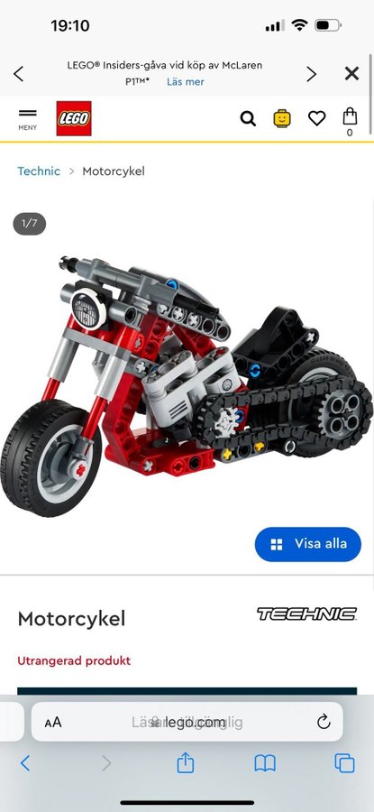 LEGO Technic Motorcykel