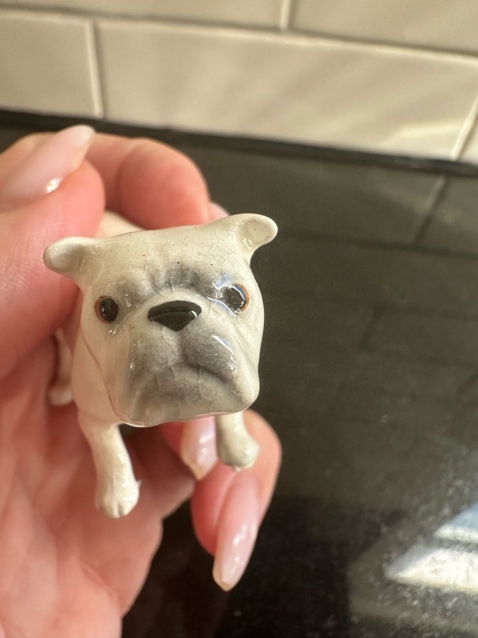 Porslinsfigur Engelsk Bulldog 7 cm