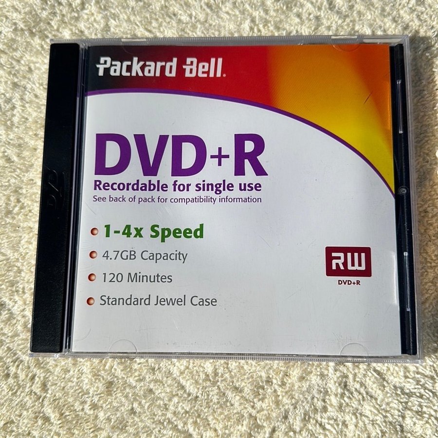 5 Blandade inspelningsbara CD-R och DVD-R skivor kodak Fujifilm Packard Bell 3T