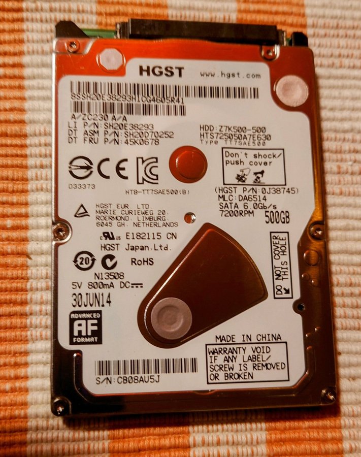 HGST 25" Z7K500-500 500GB 7200rpm