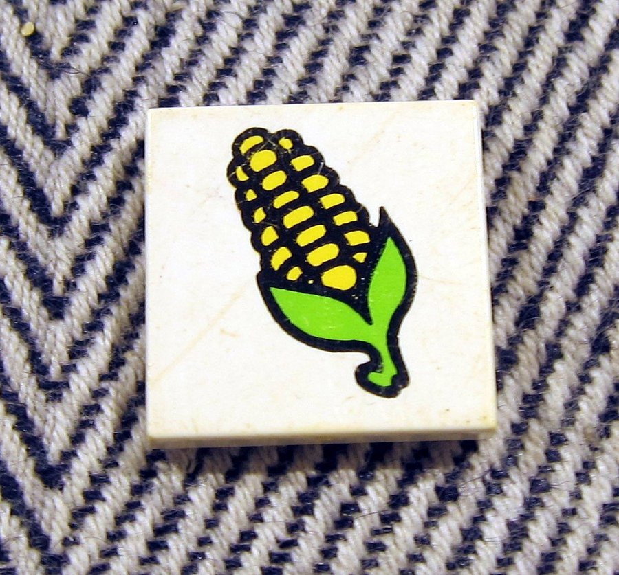 LEGO 1 st Tile 2 x 2 with Fabuland Corn Pattern 3068pb2406