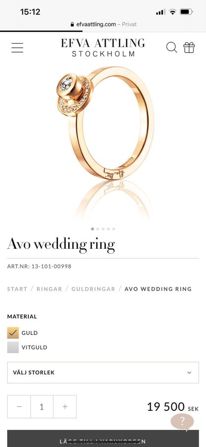 Efva attling avo wedding ring