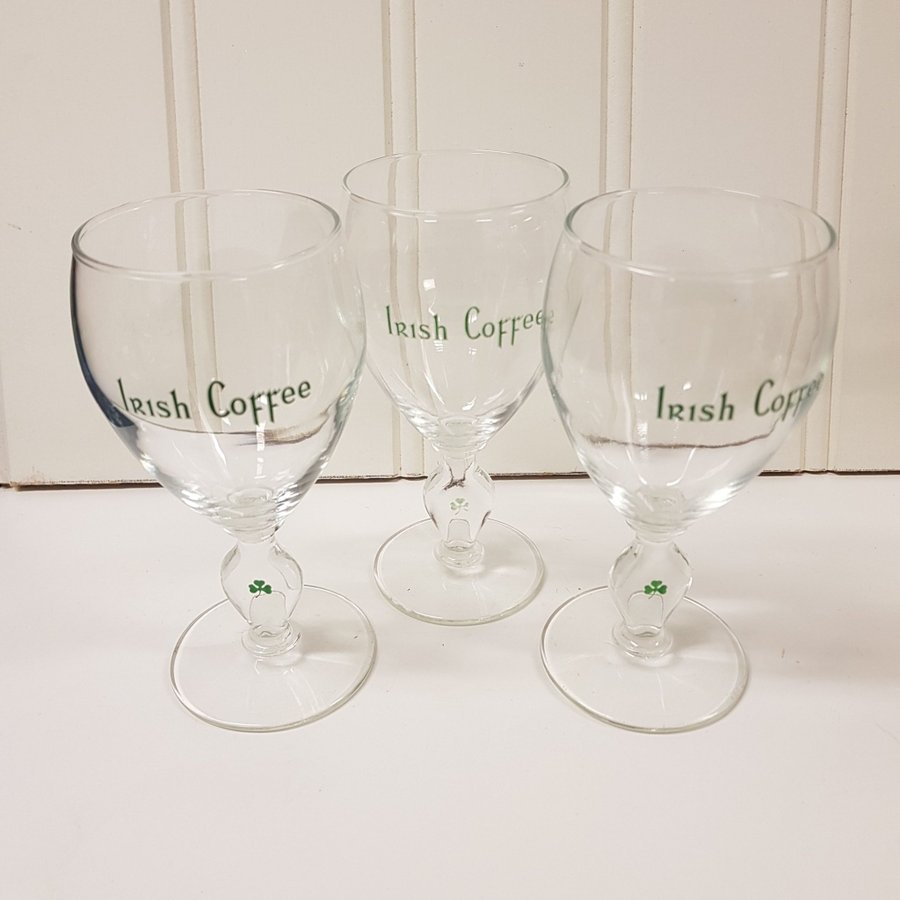 3 st Irish Coffee glas.H.15 cm.6 cm i diameter