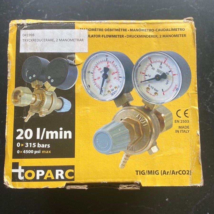 Toparc TIG/MIG Gasregulator 20l/min