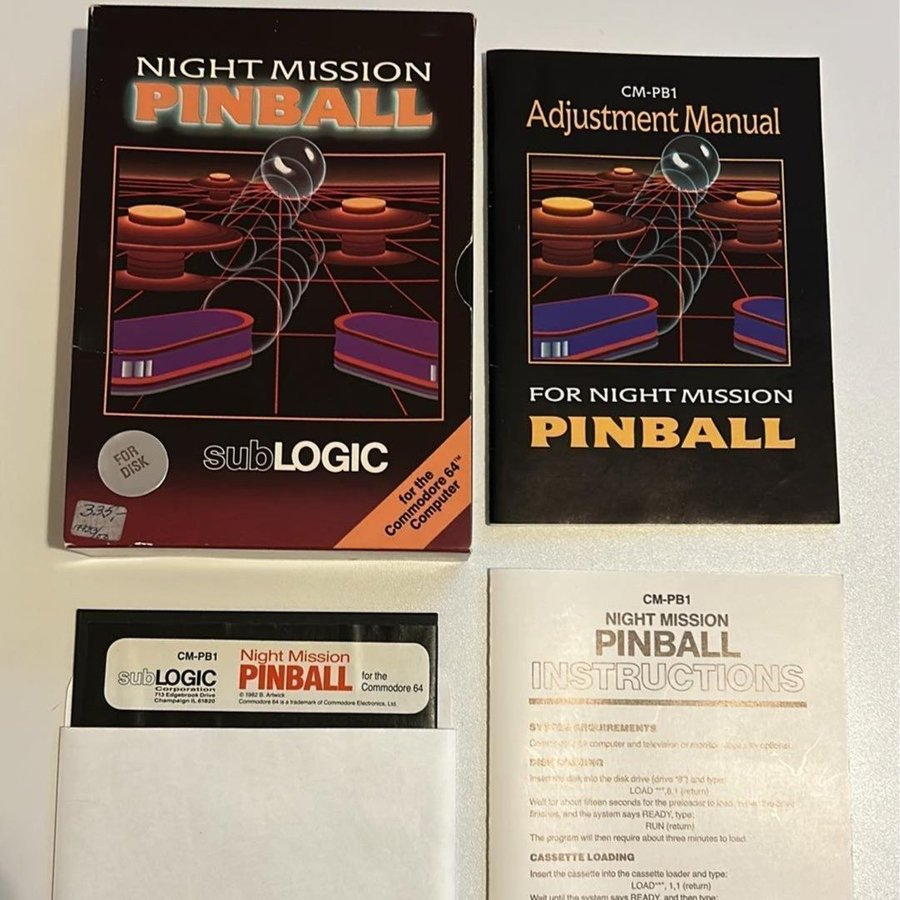 Commodore 64 - Night Mission Pinball (Grymt bra skick)