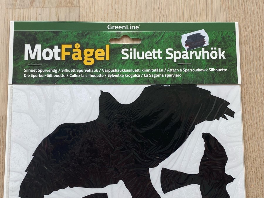 Siluett rovfågel stickers, fem paket med fyra stickers i varje paket