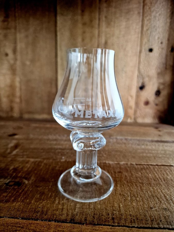 6 st Metaxa Brandy whiskey glas i fantastik design h 12,5 cm diam 3,8 cm