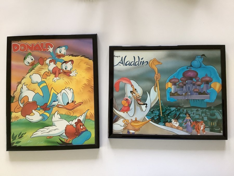 2st Disney Tavlor Kalle Anka tavla Alladin Disneys tecknade serier Donald Duck