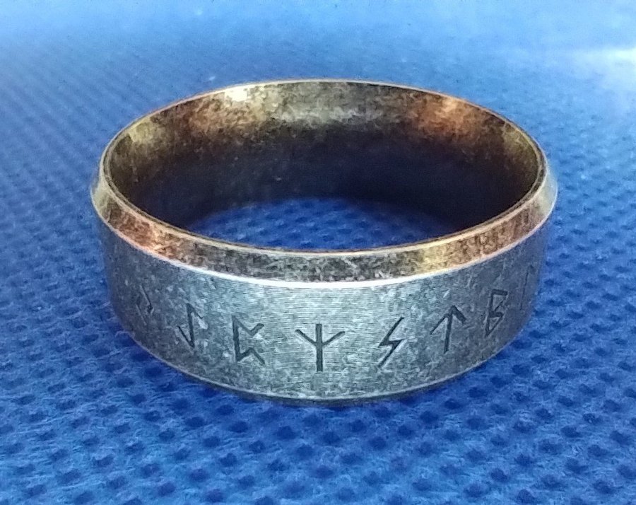 Runor Vikingaring Stålring Rostfritt stål 316L Ring 20