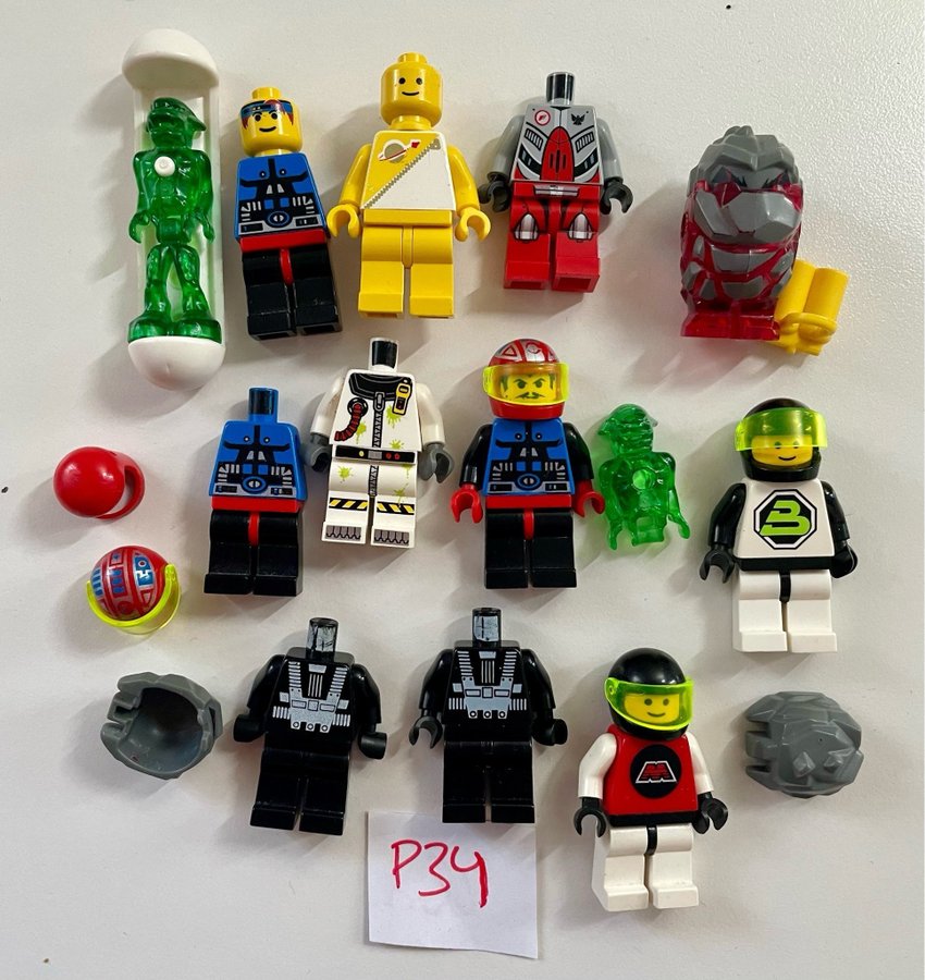 #P34 ÄKTA LEGO retro classic space mm minifigurer gubbar figurer