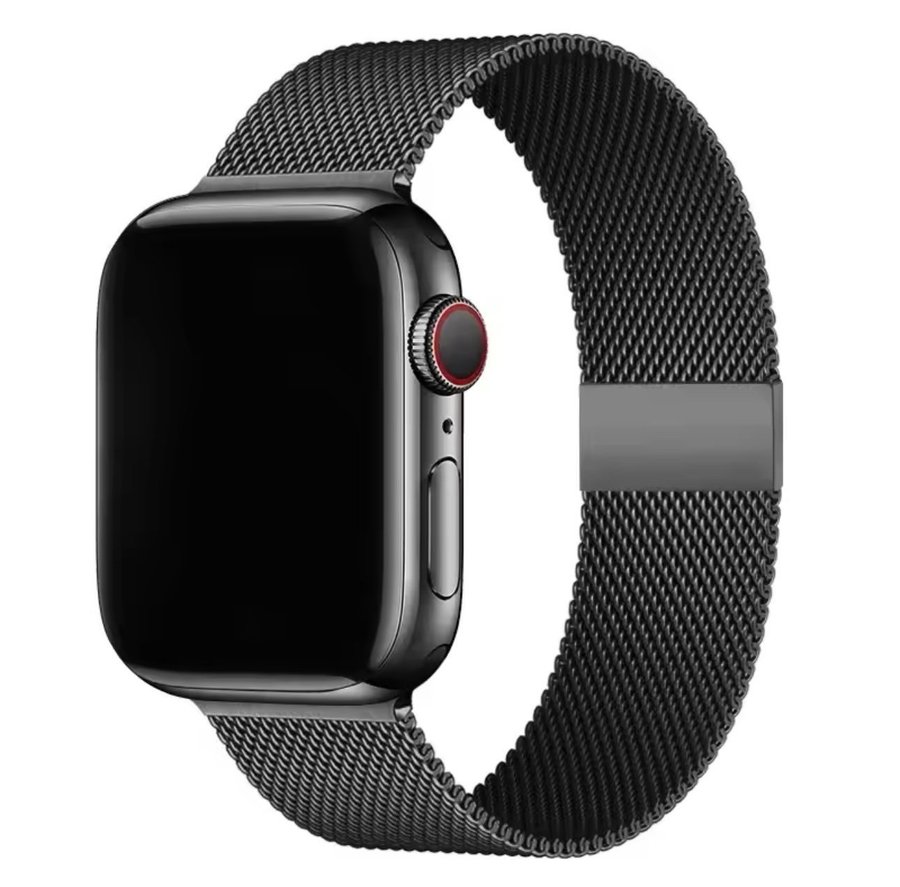 Svart Milanese Armband till Apple Watch