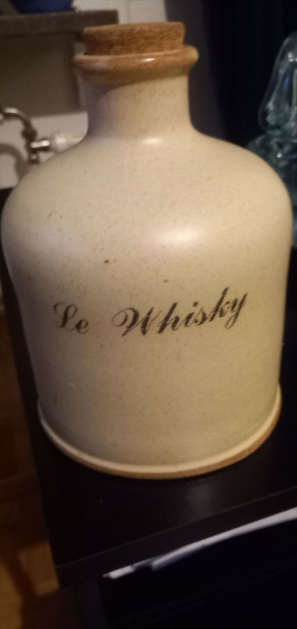 Retro Fransk Whiskey Kanna med Korkpropp i Keramik - Le Whiskey