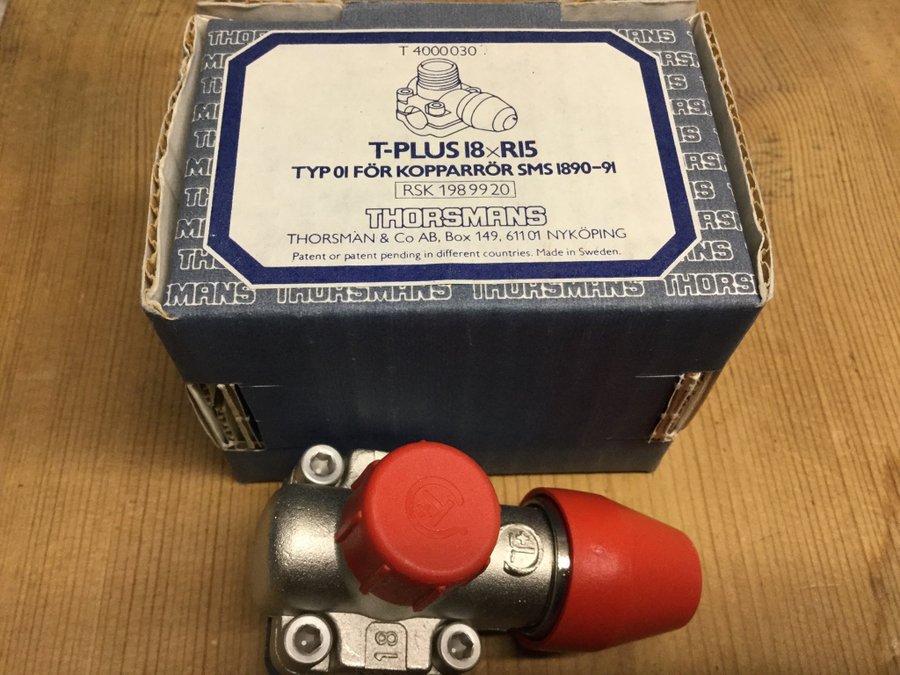 VVS T-PLUS 18xR15 rörkoppling för kopparrör.