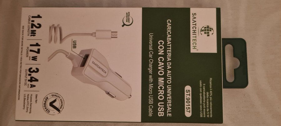 16 st Saatchitech Bil Laddare med Micro USB Kabel