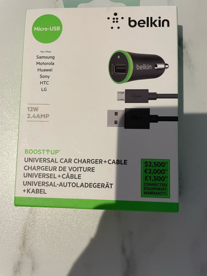 Belkin micro-USB oanvänt OBS 2 st paket