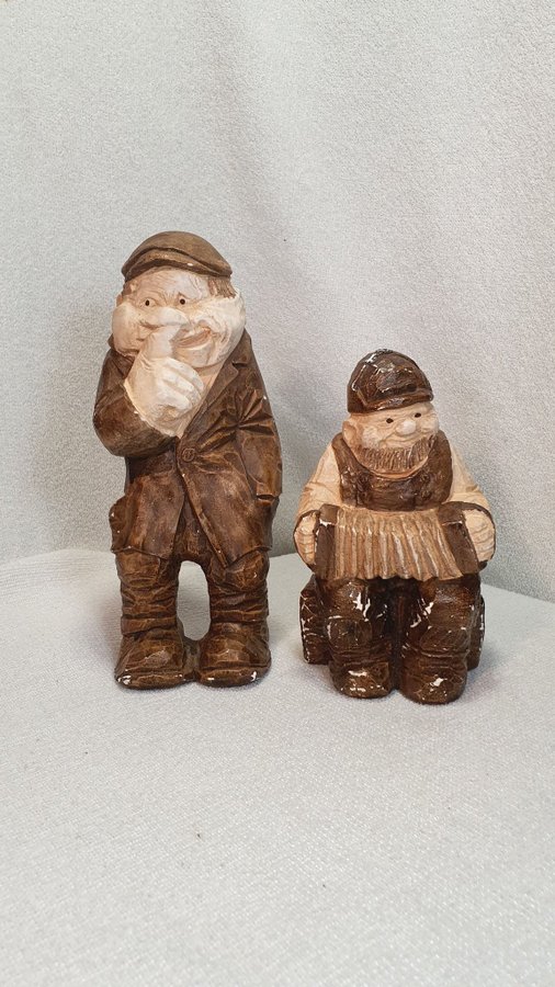 Ove Ovesen Gips Figurer, ERO Made In Danmark, Vintage, Signerad