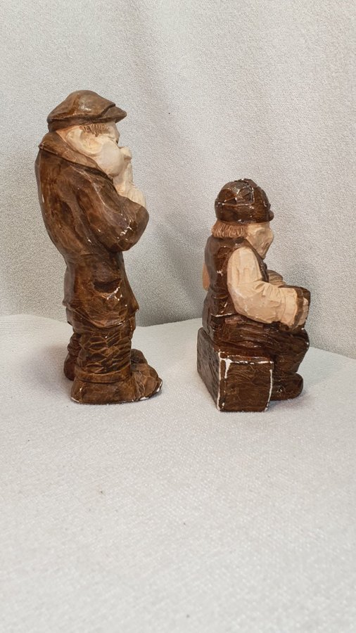 Ove Ovesen Gips Figurer, ERO Made In Danmark, Vintage, Signerad