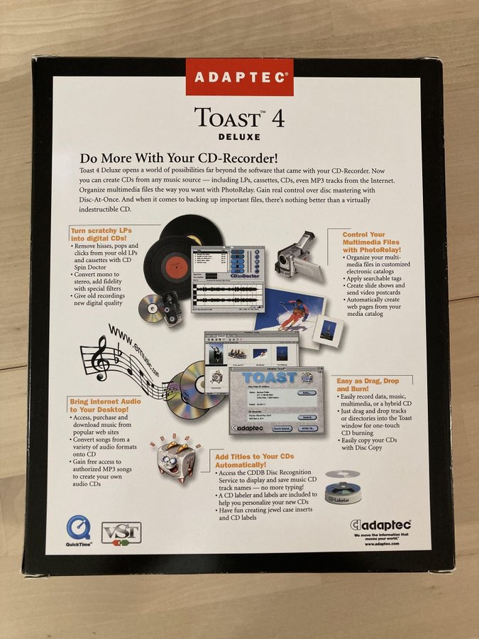 Adaptec Toast 4 Deluxe - Retro Macintosh/Mac Big box