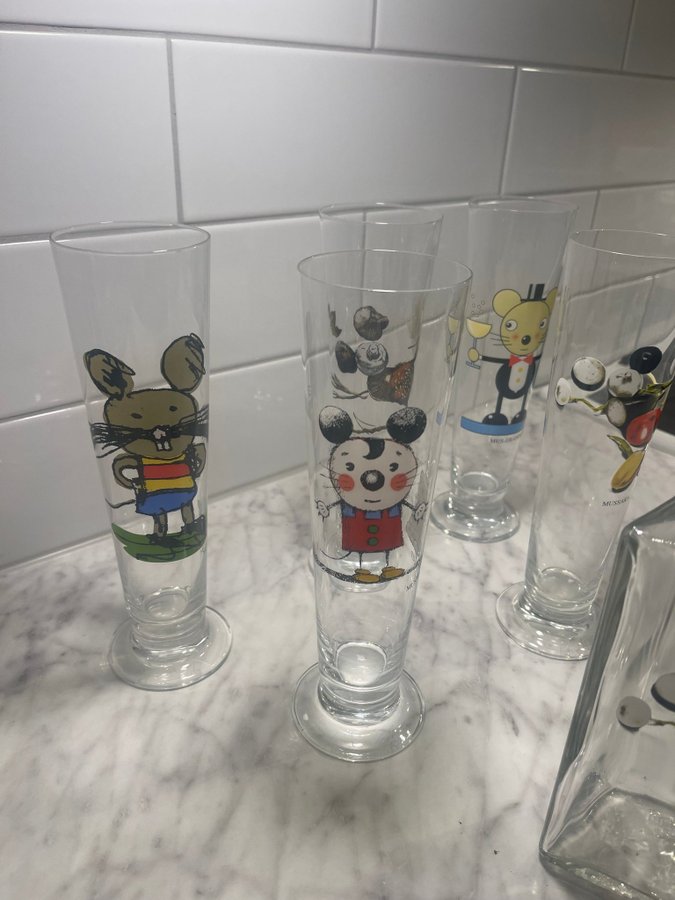 Lasse Åberg glas och karaff