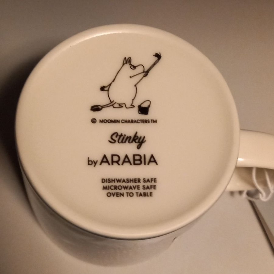 Oanvänd/Ny! Arabia muminmugg mumin "Stinky". Utgått.