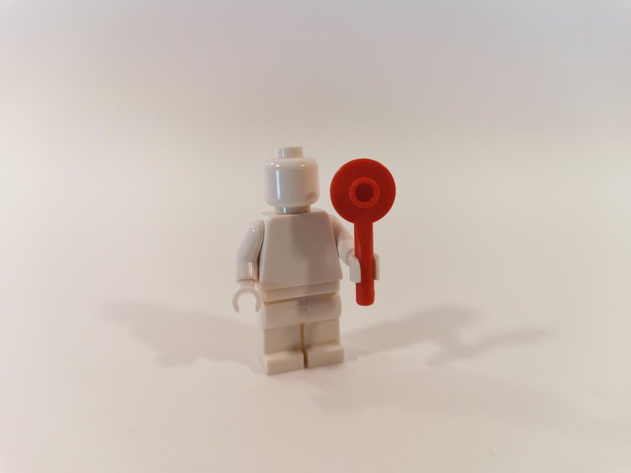 Lego - tillbehör - redskap - signal paddle - part 3900 - röd