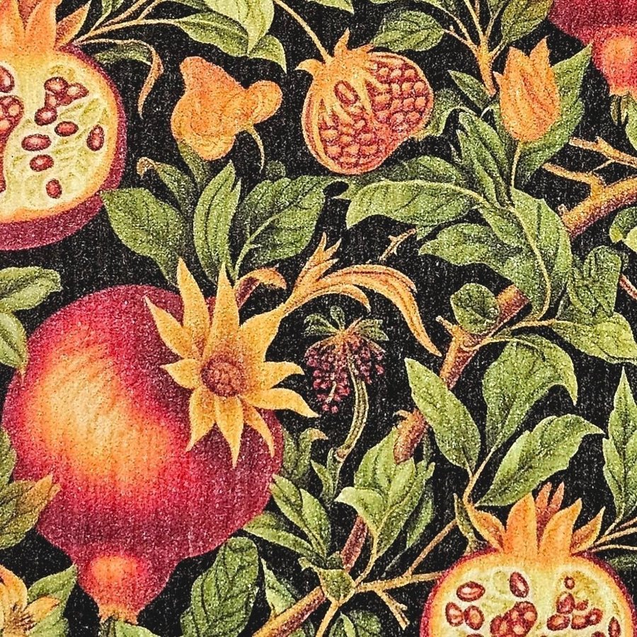 Disktrasa wettex duk med tryck William Morris inspererat granatäpple