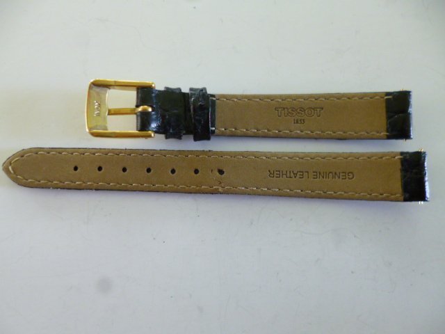 Tissot läderarmband svart