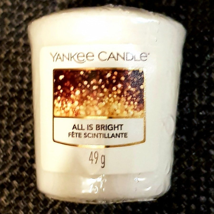 Yankee Candle, doftljus, "All is Bright", JUL, Billig frakt.