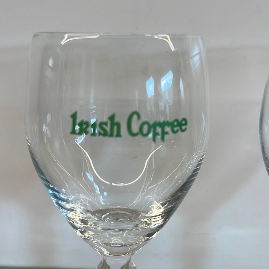 2 st Irish Coffee Glas - Sprit klöver Spritglas på fot