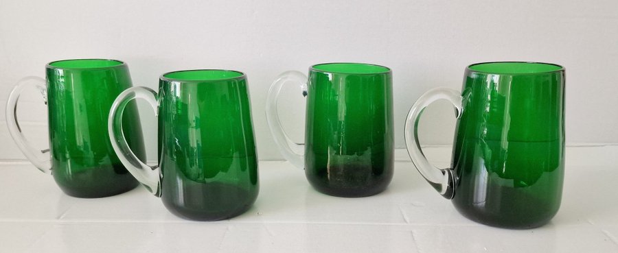 4 st glasmuggar ölglas ölmuggar öl Finland 60 talet retro vintage