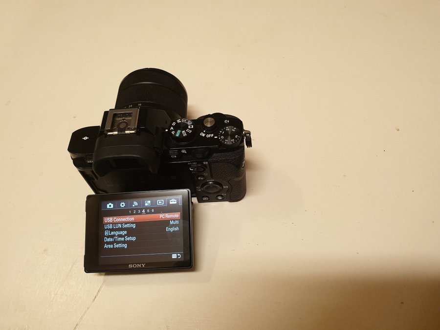 Kamerahus Sony A7S med Sony Objektiv modell: SEL1855, 3,5-5,6/18-55