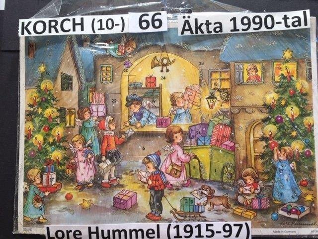 Adventskalender KORSCH 66: Lore Hummel: Postkontor, änglagran.1990-2006