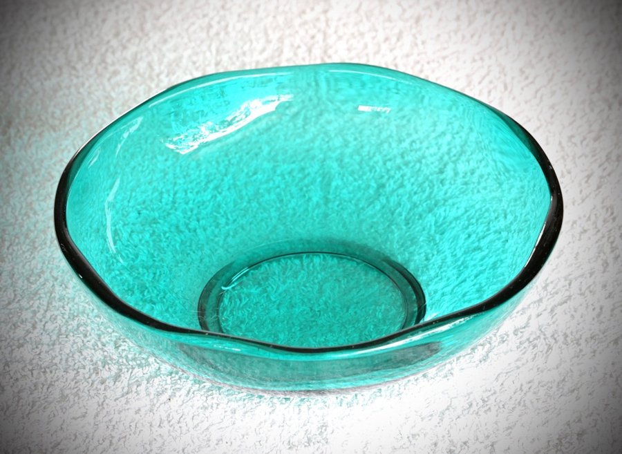 Skål, glasskål, färgat glas, vintage