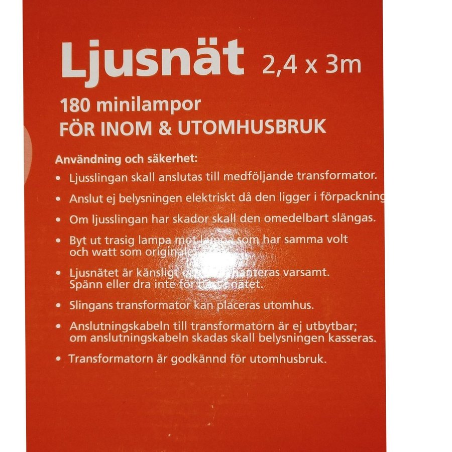 Ljusnät med färgade lampor