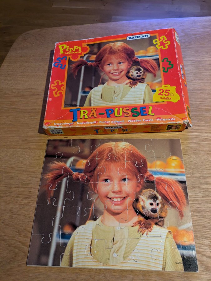 Pippi Långstrump Träpussel