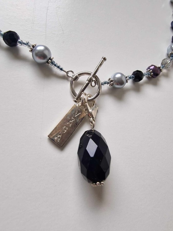 VÅGA halsband "Black onyx  Turkish Crystal"