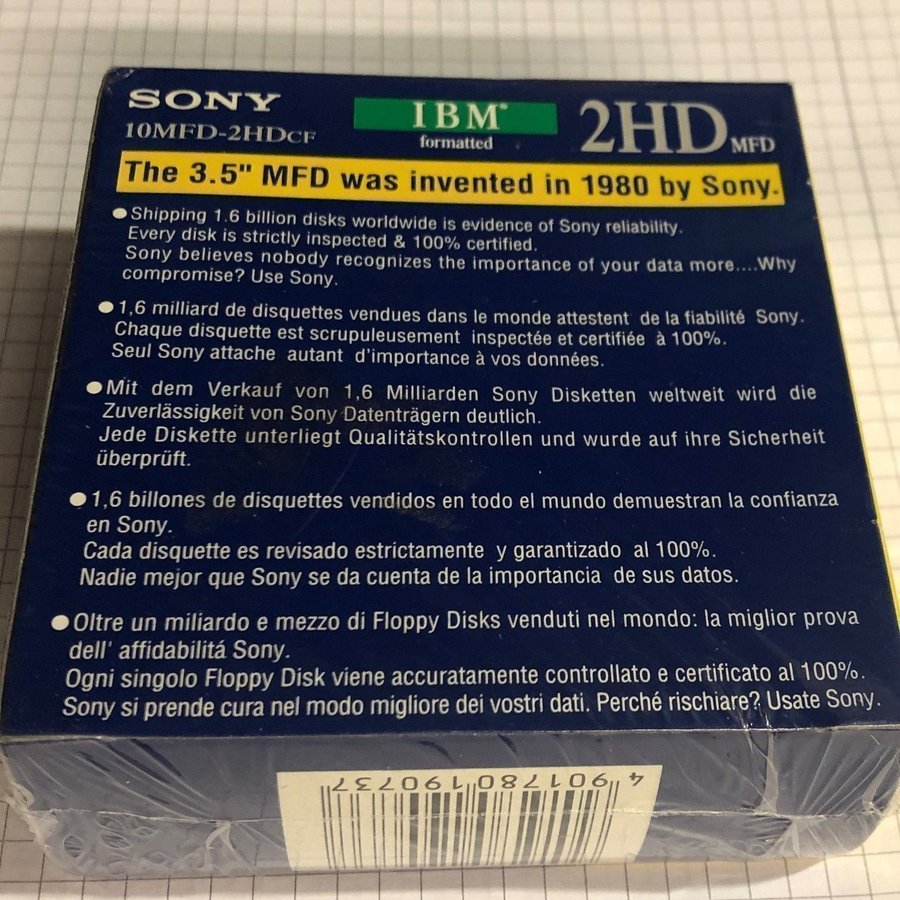 Sony 10MFD-2HDcf 35 Tum HD 10x Ny Skick Inplastad