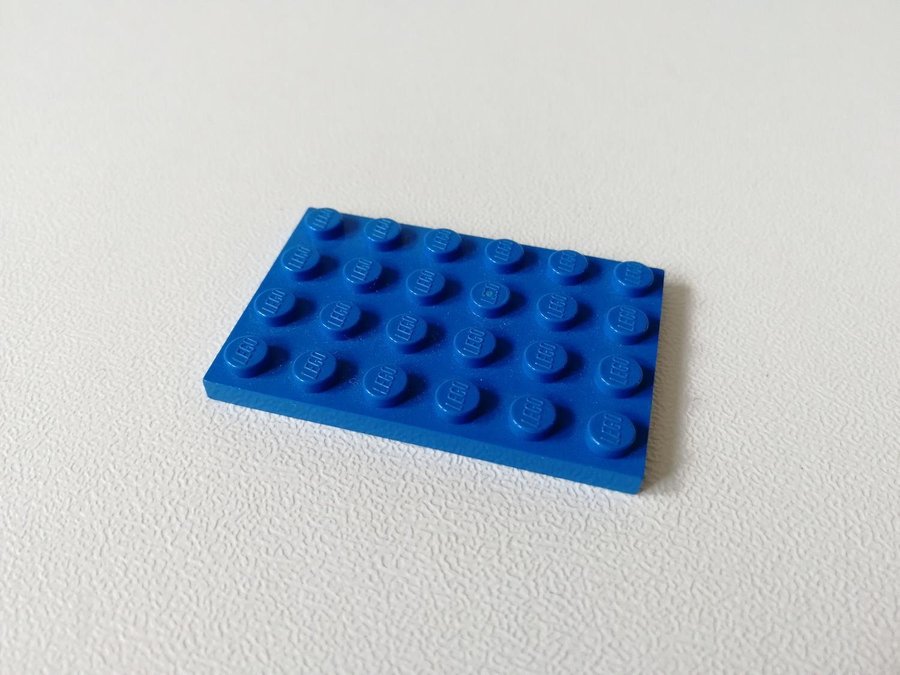 Lego - platta - plate - 4x6 - part 3032 - blå