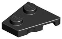 Black Wedge Plate 2 x 2 Left - LEGO - 24299