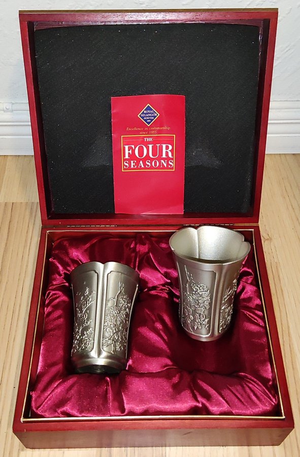 Royal Selangor Pewter - The Four Seasons, tenn bägare, beaker pair