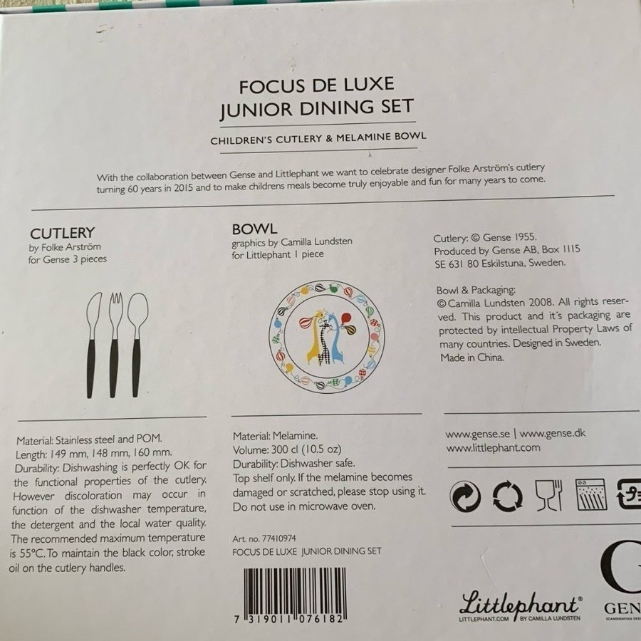 Focus de Luxe Junior Dining Set - Barnens bestick och skål