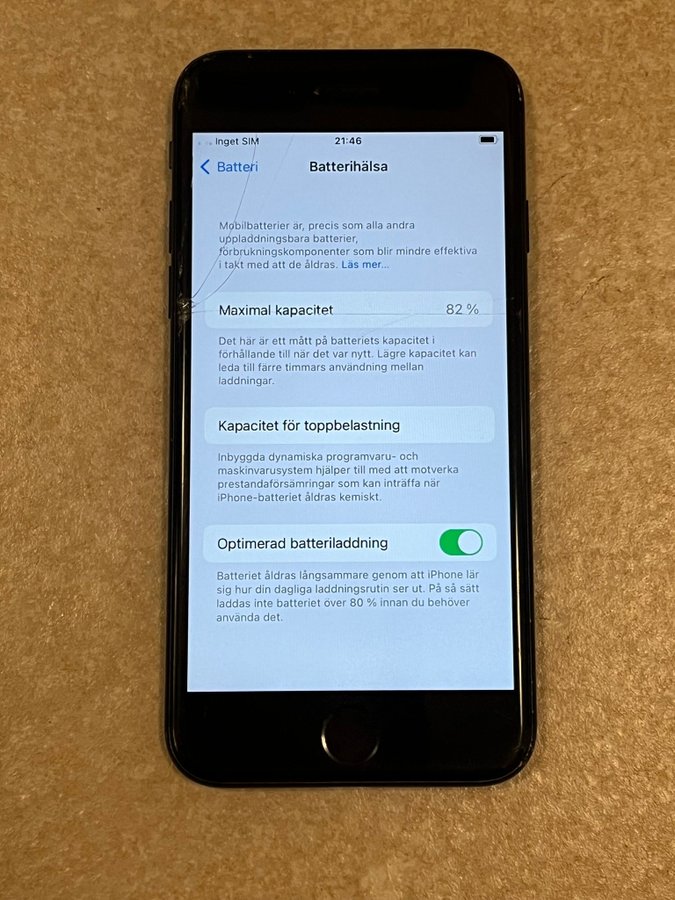 iPhone SE 2nd Gen 64GB (2020) Svart - Defekt