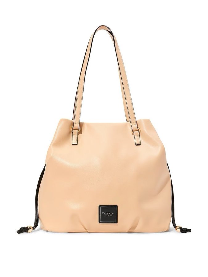 Victorias Secret Cinch Top Tote Bag (Beige Persika) Nytt!!