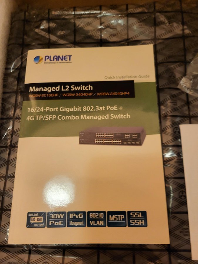 PLANET WGS-20160HP 16-Port Gigabit 802.3at PoE+ 4G TP/SFP Combo Managed Switch