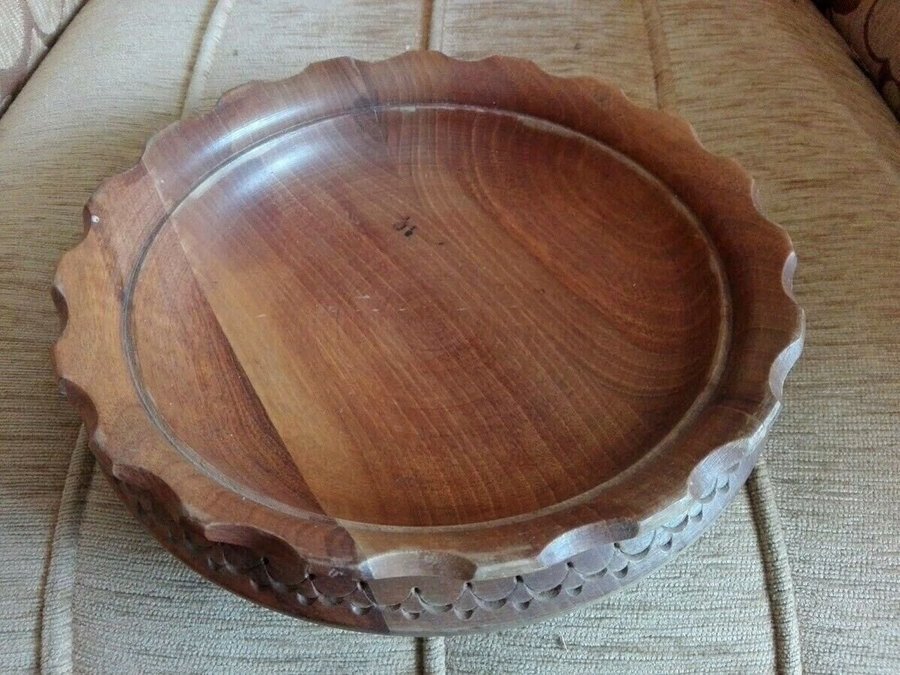 Vintage Wooden Fruit Bowl