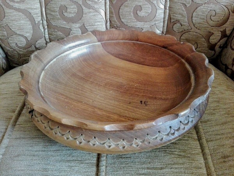 Vintage Wooden Fruit Bowl