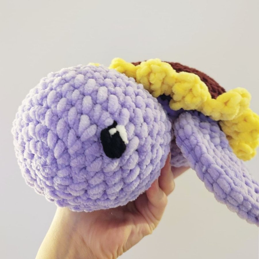 Handgjord amigurumi sköldpadda