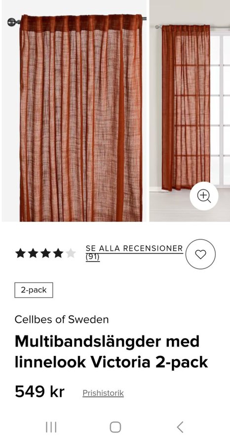 Cellbes Multibandslängder med linnelook Victoria 2-pack